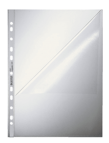 LEITZ Prospekthüllen 4797 DIN A4 transparent genarbt 0,085 mm, 100 St.