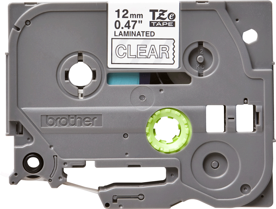 TZE-135 LAMINATED TAPE 12MM 8M WHITE ON CLEAR