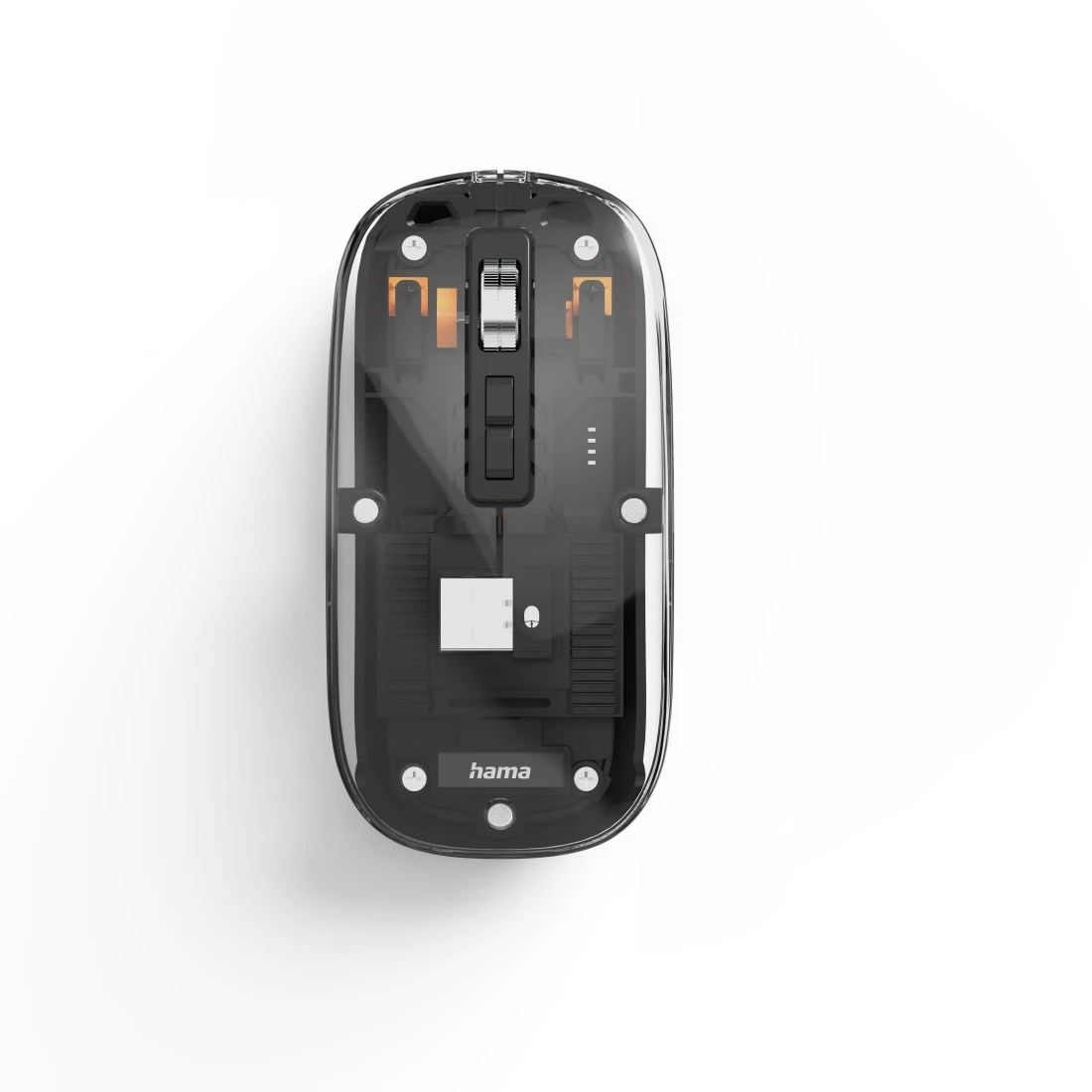 hama WM-600 Multi-Device Maus kabellos transparent