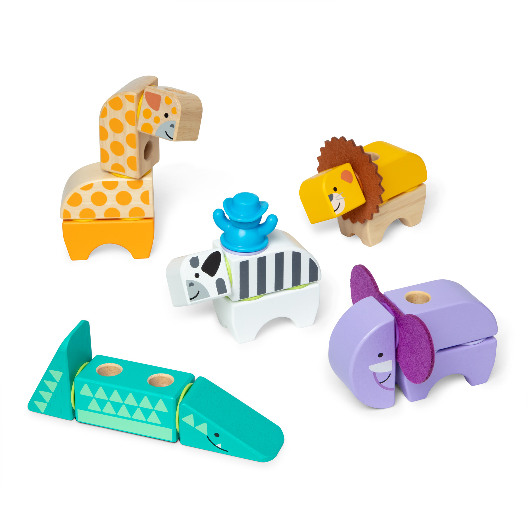 Melissa & Doug - Blockables Safari Spielset, Konstruktionsspielzeug