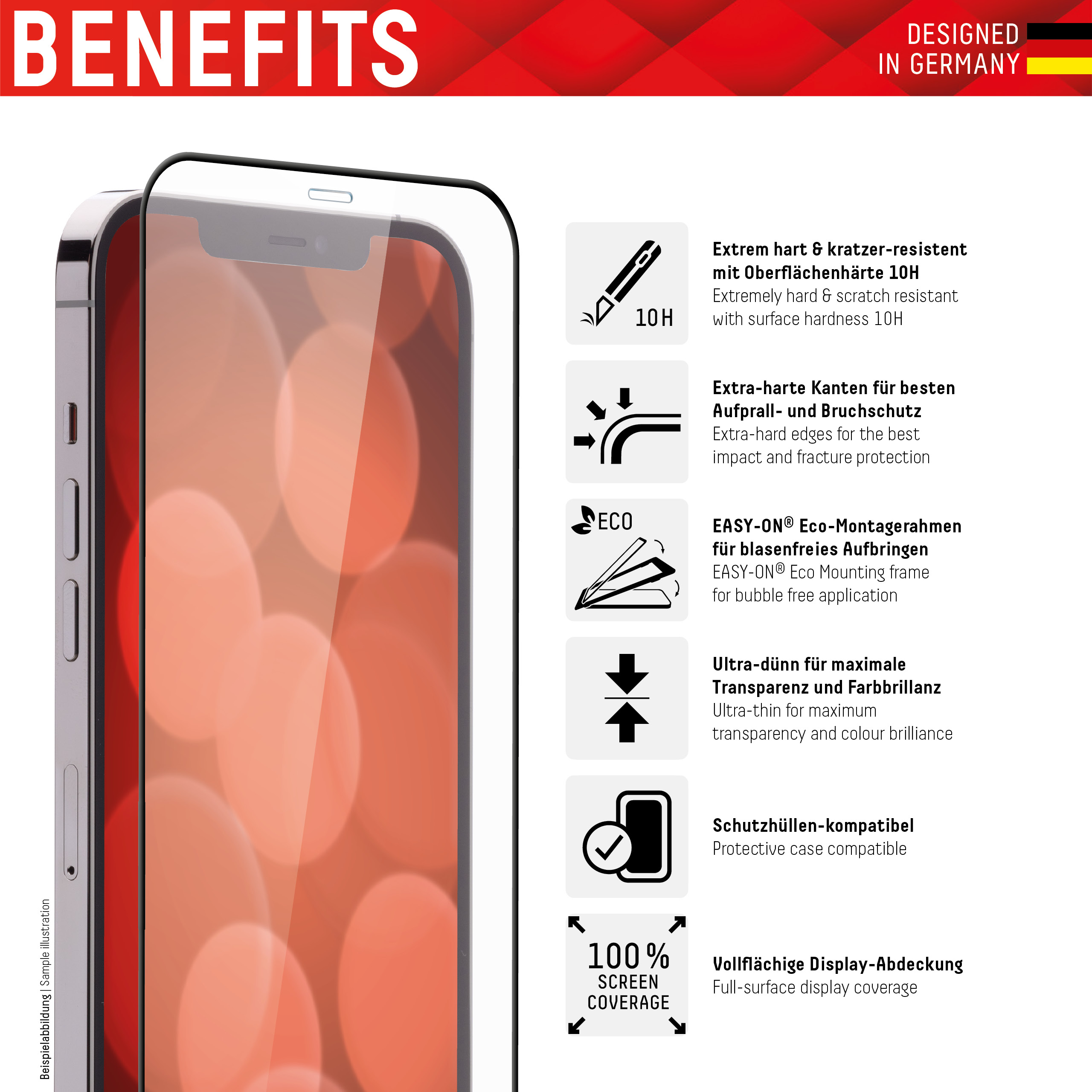 DISPLEX REAL GLASS FULL COVER F/ APPLE IPHONE 13 MINI