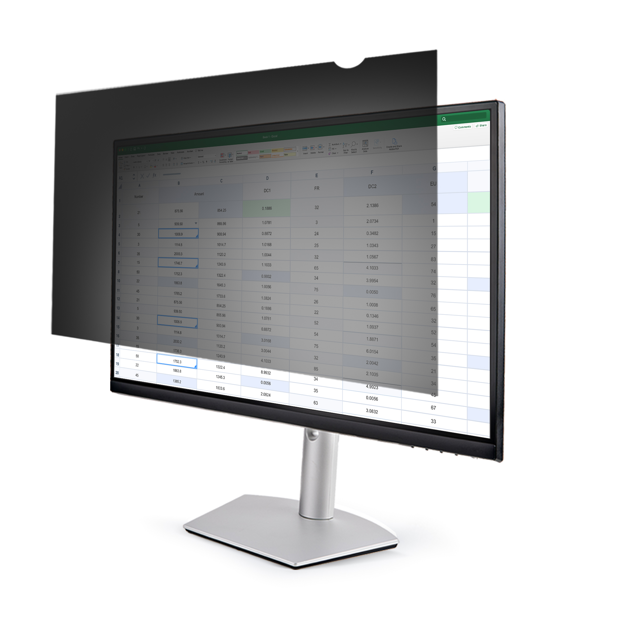 STARTECH.COM 27inch Monitor Privacy Screen Universal Matte or Glossy 16:9 Aspect Ratio 30+/- Degree Privacy Viewing Angle