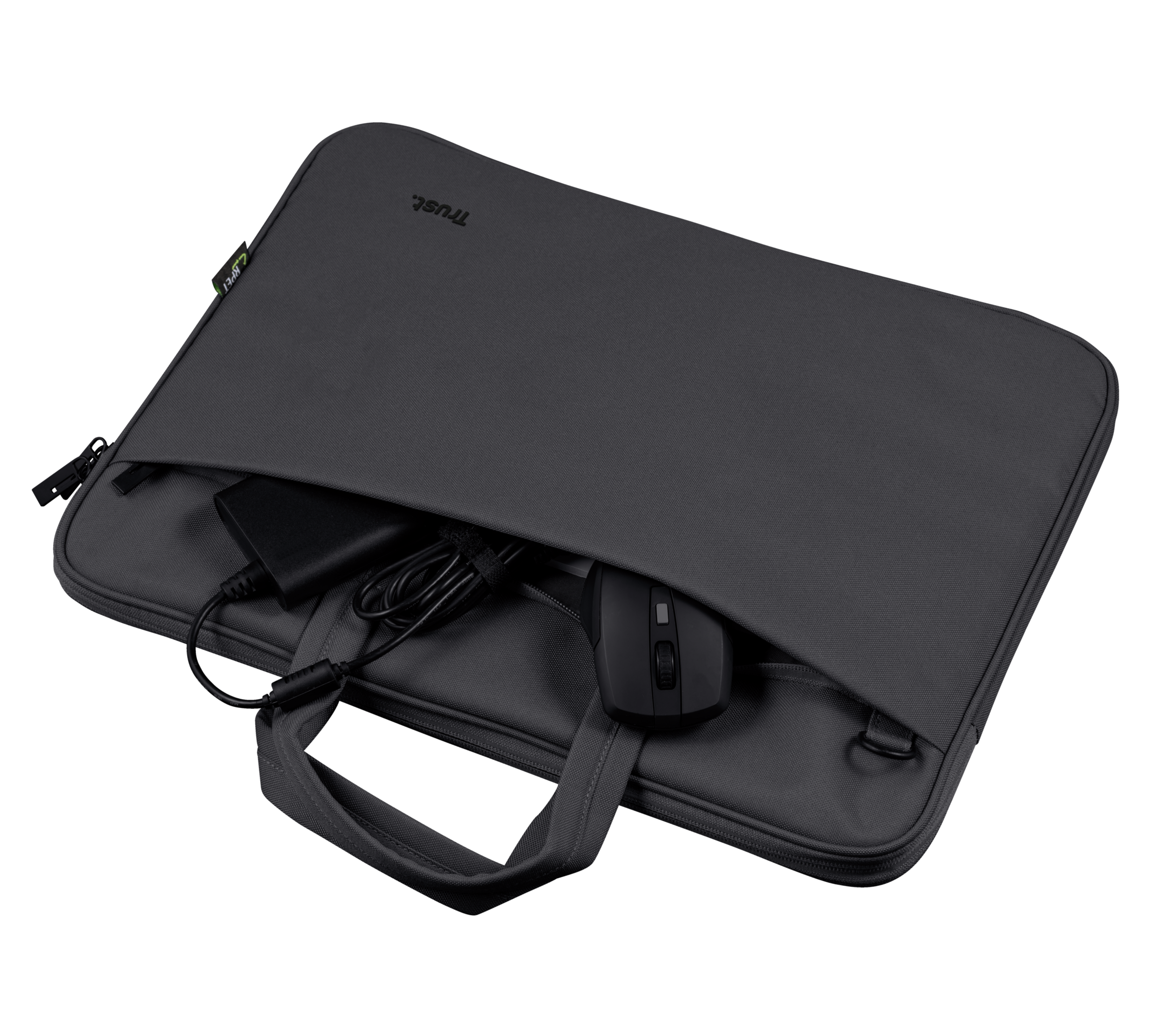 Trust Laptoptasche Bologna Slim Kunstfaser schwarz 24447 bis 40,6 cm (16 Zoll)