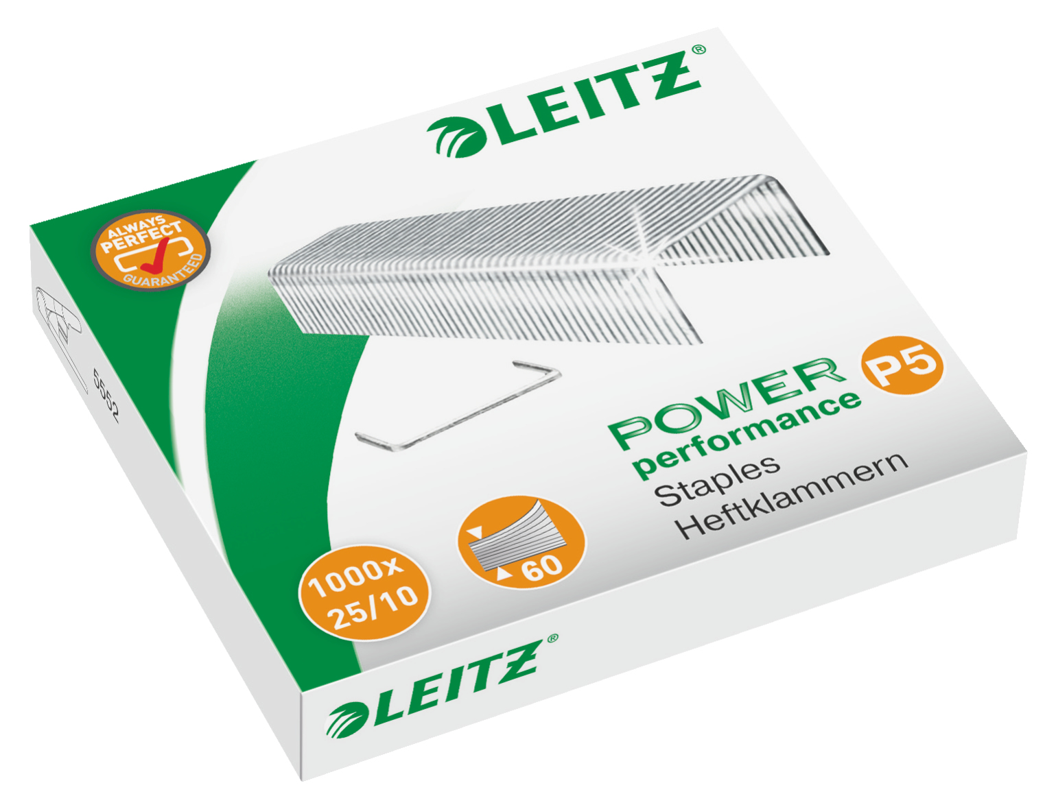 LEITZ Heftklammern 5574 25/10, 1.000 St.