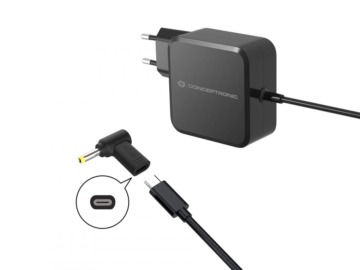 CONCEPTRONIC USB-C PD100W->Multi 4.0x1.7mm Adap.18-20V sw
