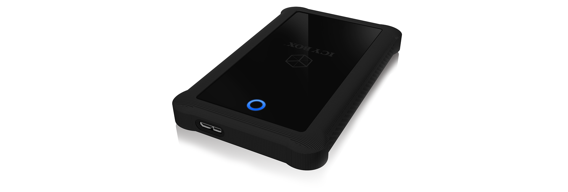 Geh. IcyBox USB 3.0 2,5 SATA3 HDD/SSD -> PC/MAC Silikon sw retail