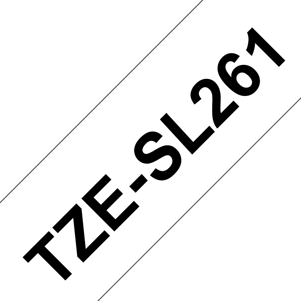 TZE-SL261 SELF LAMINATING TAPE 36MM 8M WHITE/BLACK