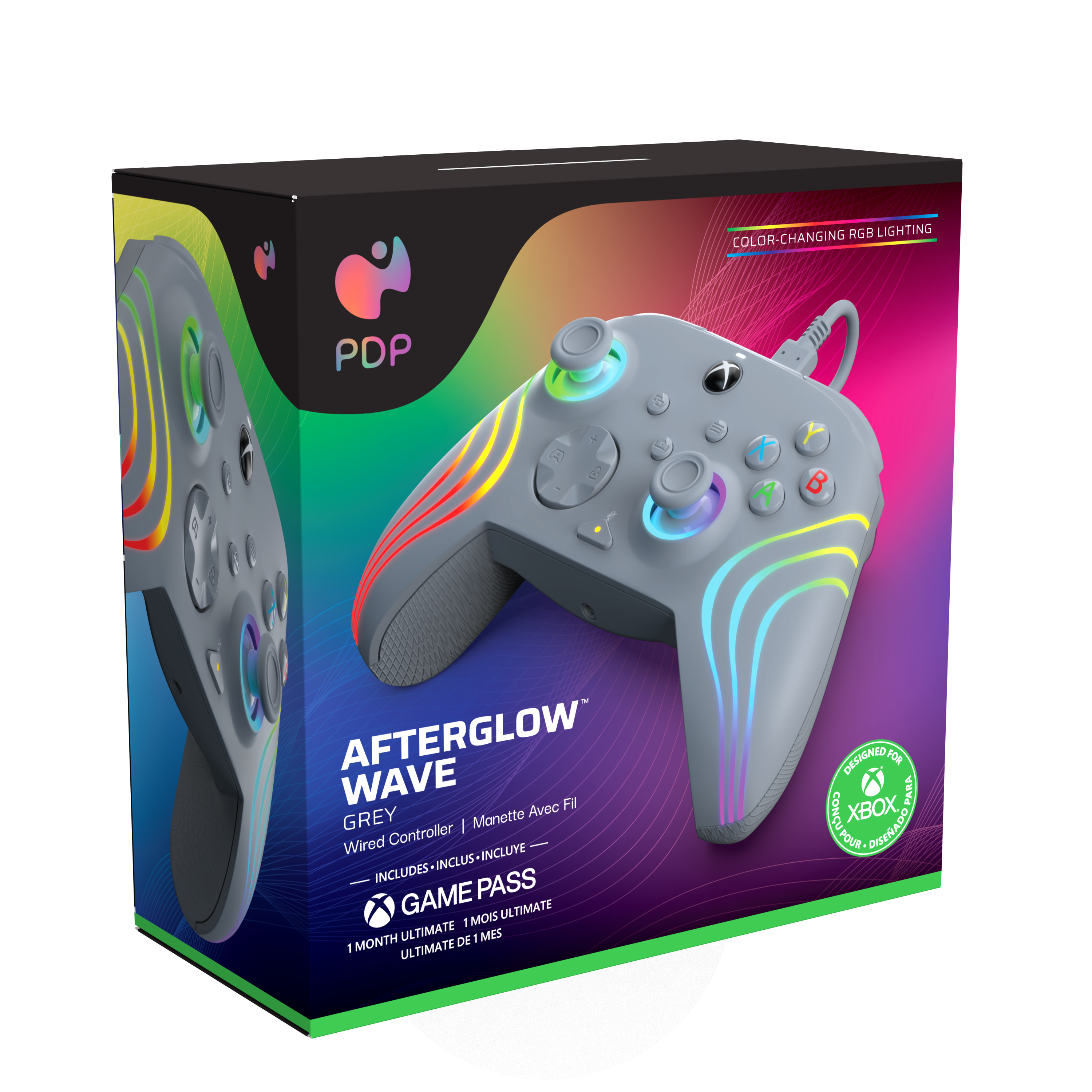 PDP Controller kabelgebunden Afterglow Wave grau XBOX Serie