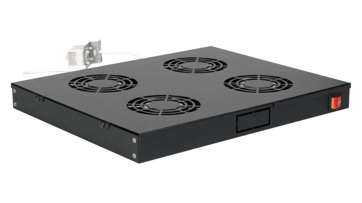 Equip 19 Lüfter für Serverschränke/4xLüfter 1U RAL9005