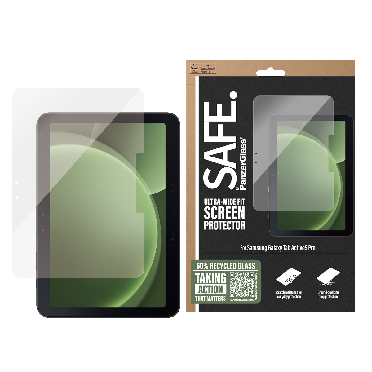 SAFE. BY PANZERGLASS SCREEN PRO SAMSUNG GALAXY TAB ACTIVE5 PRO