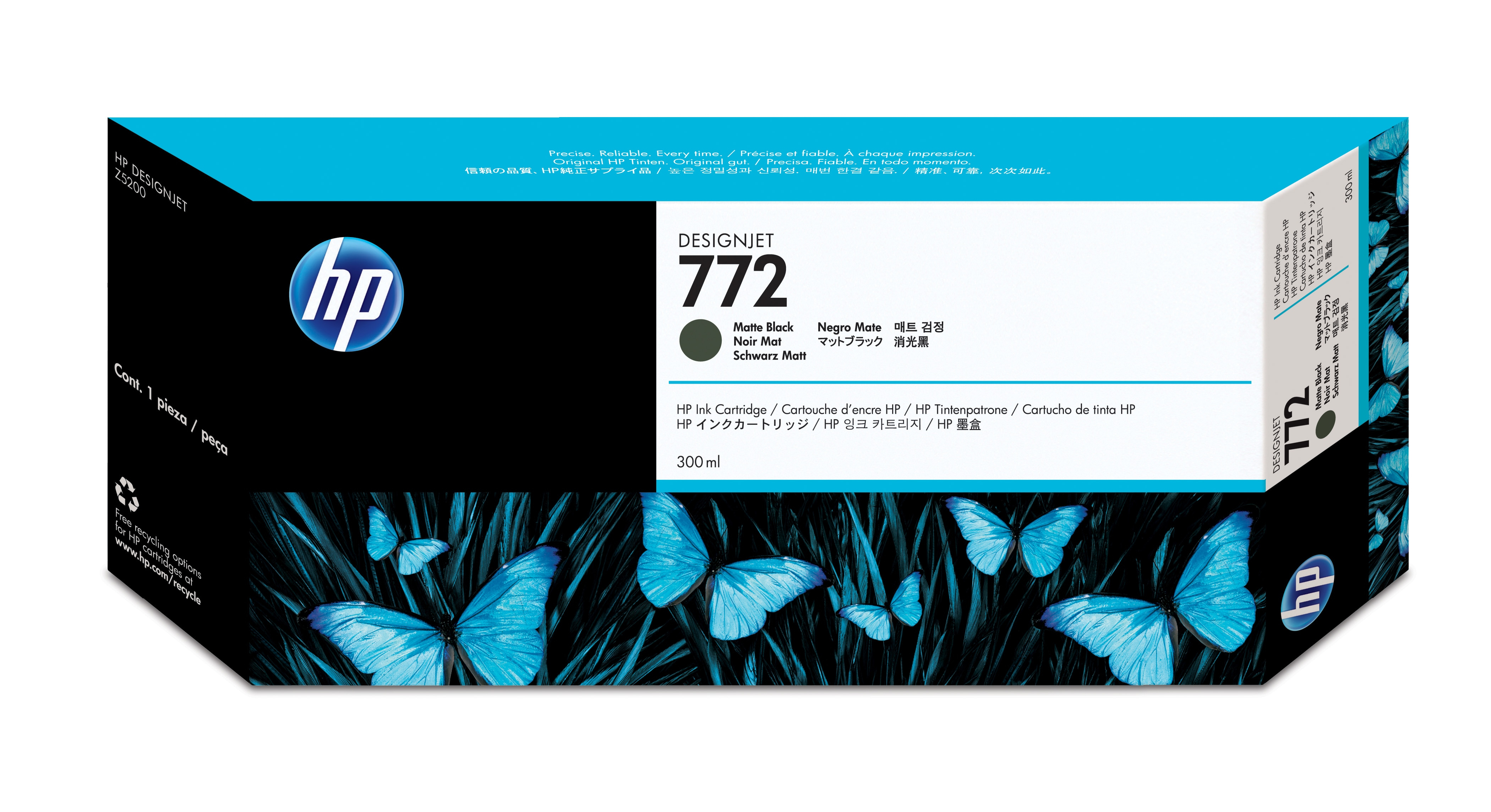 HP 772 original Ink cartridge CN635A matte black standard capacity 300ml 1-pack