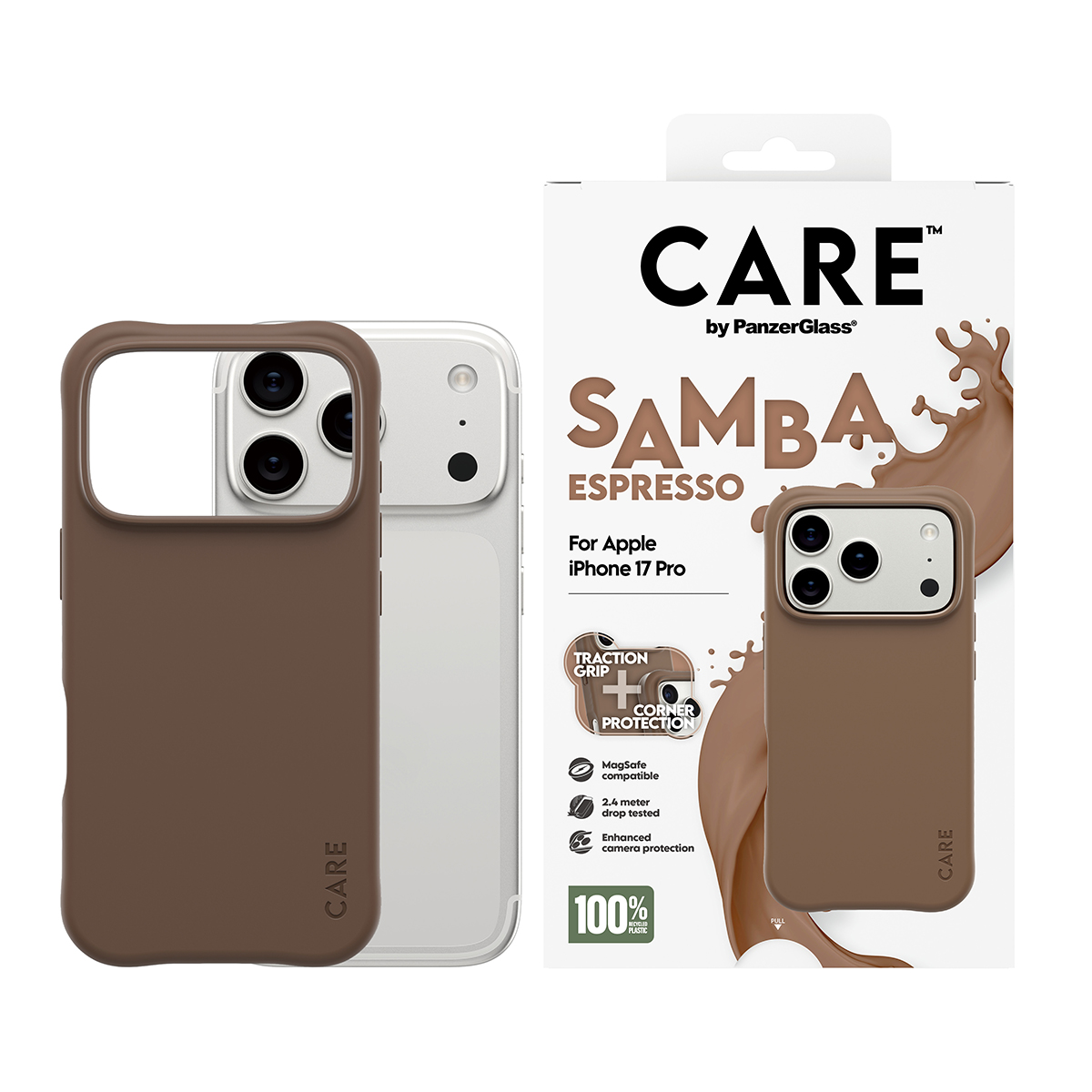 CARE BY FASHIONABLE CASE SAMBA ESPRESSO W. MAGSAFE IPHONE 17 PR