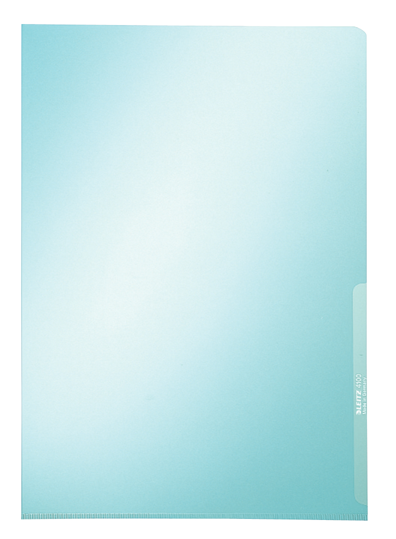 LEITZ Sichthüllen Premium 4100 DIN A4 blau glatt 0,15 mm, 100 St.