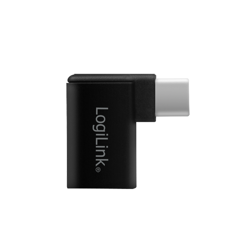 Logilink Adapter USB 3.2 Gen1 Type-C,C/M zu USB-A/F,90°,schw