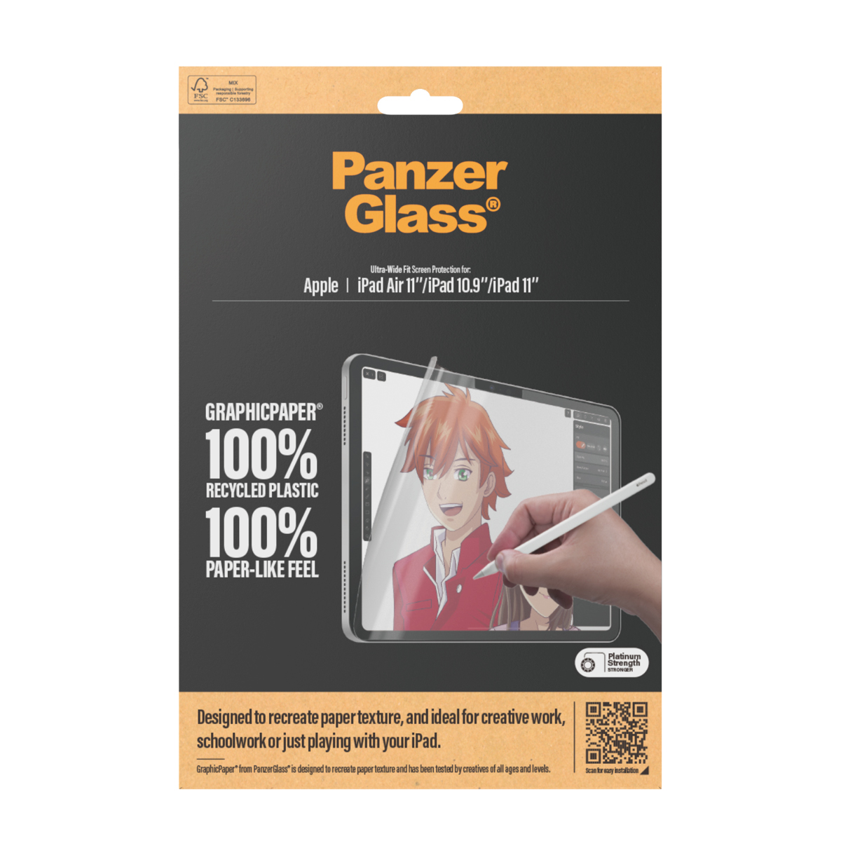 PANZERGLASS GRAPHICPAPER SCREEN PROTECTOR IPAD AIR 10.9IN AND IP