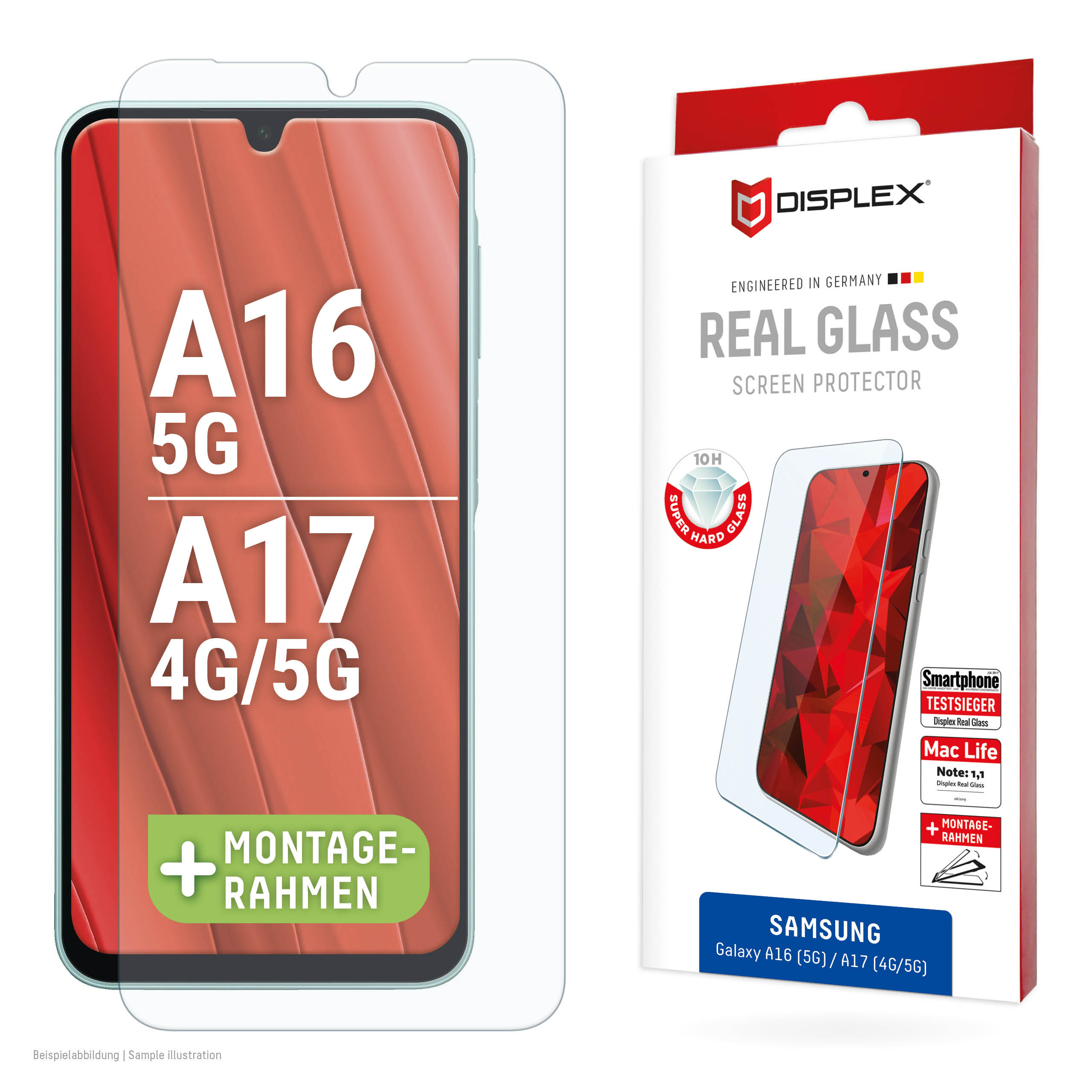 DISPLEX Schutzglas für Samsung Galaxy A17 (4G/5G)/A16