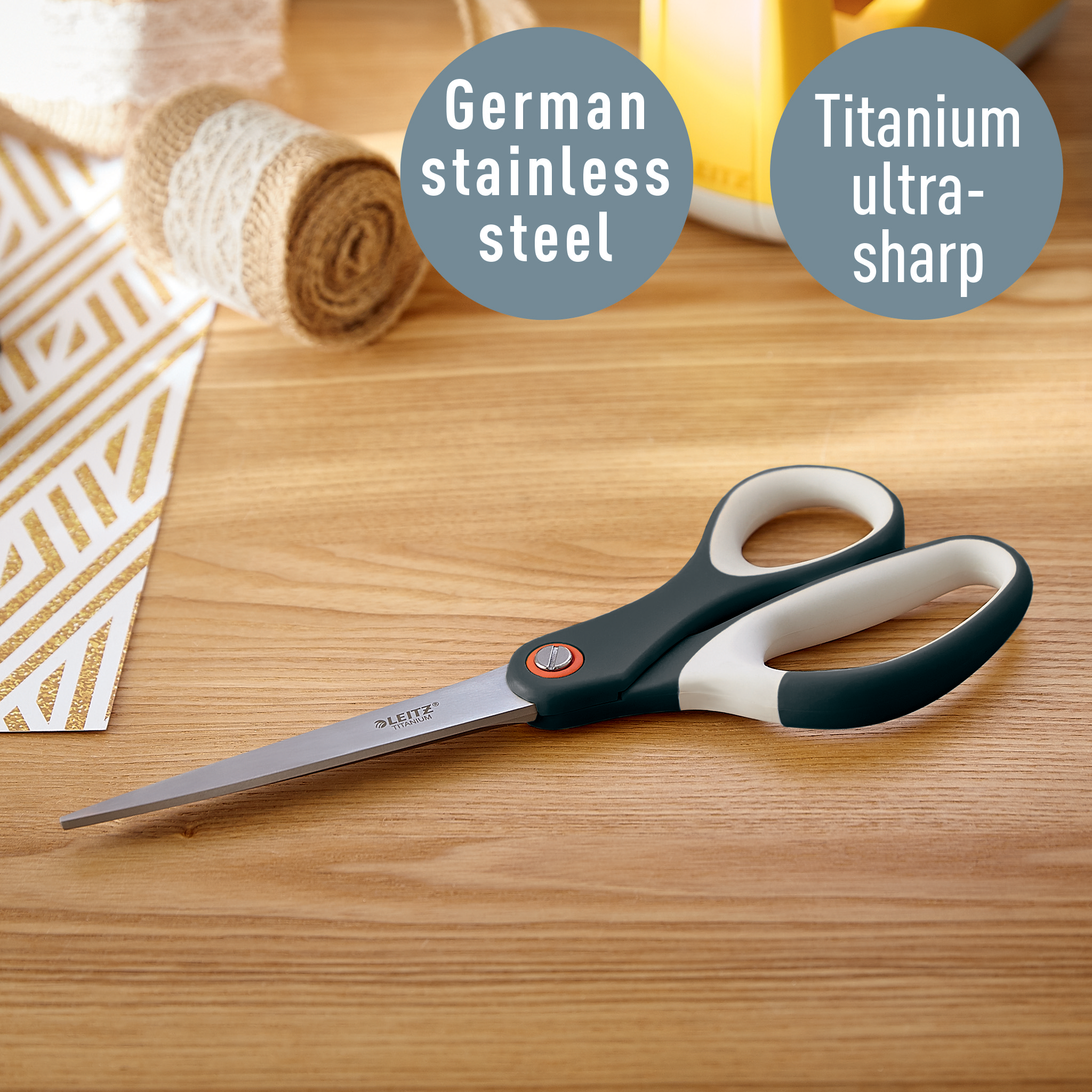 LEITZ Papierschere COSY schwarz 20,5 cm