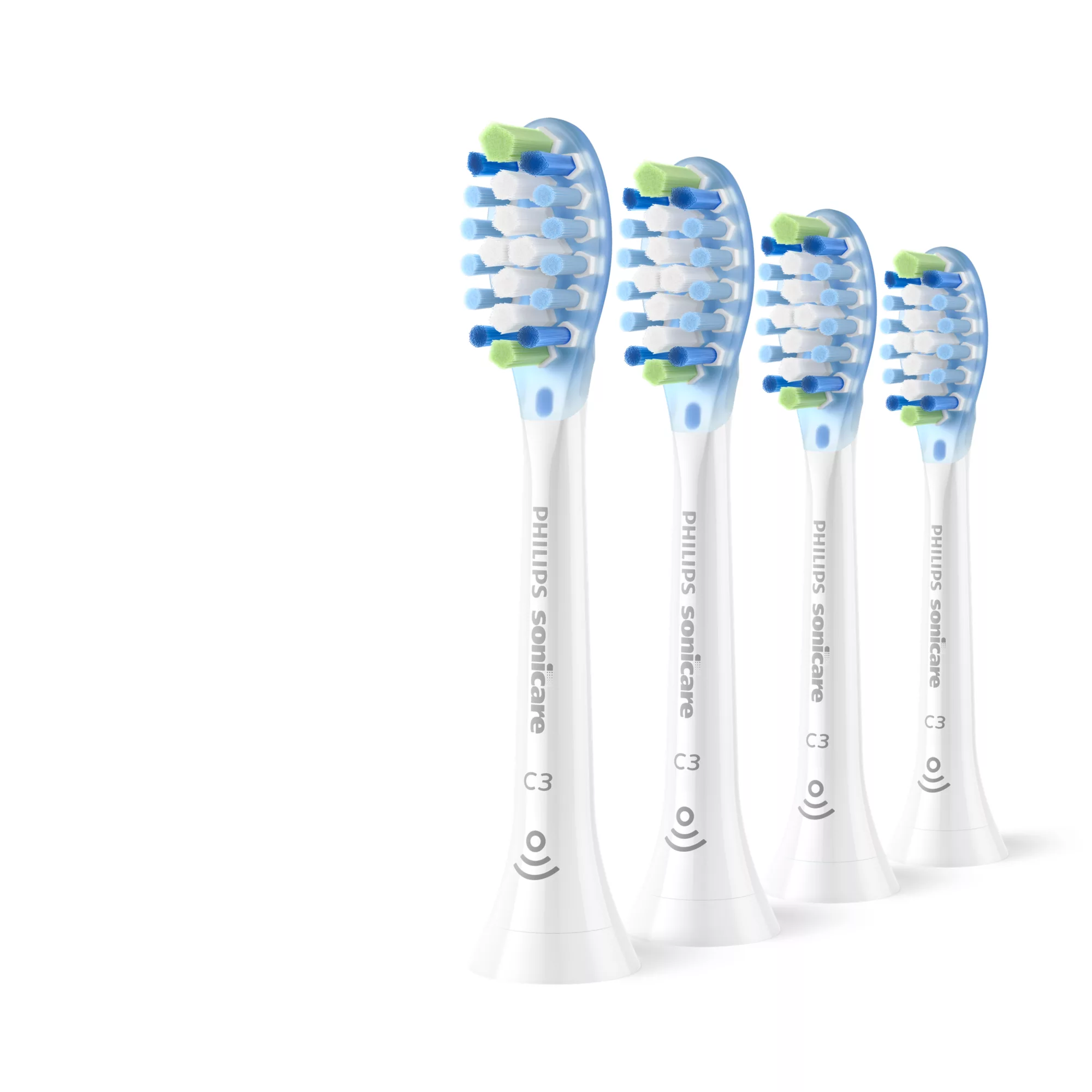 Philips Sonicare C3 Premium Plaque Defense Ersatzbürstenköpfe 4er-Pack, weiß