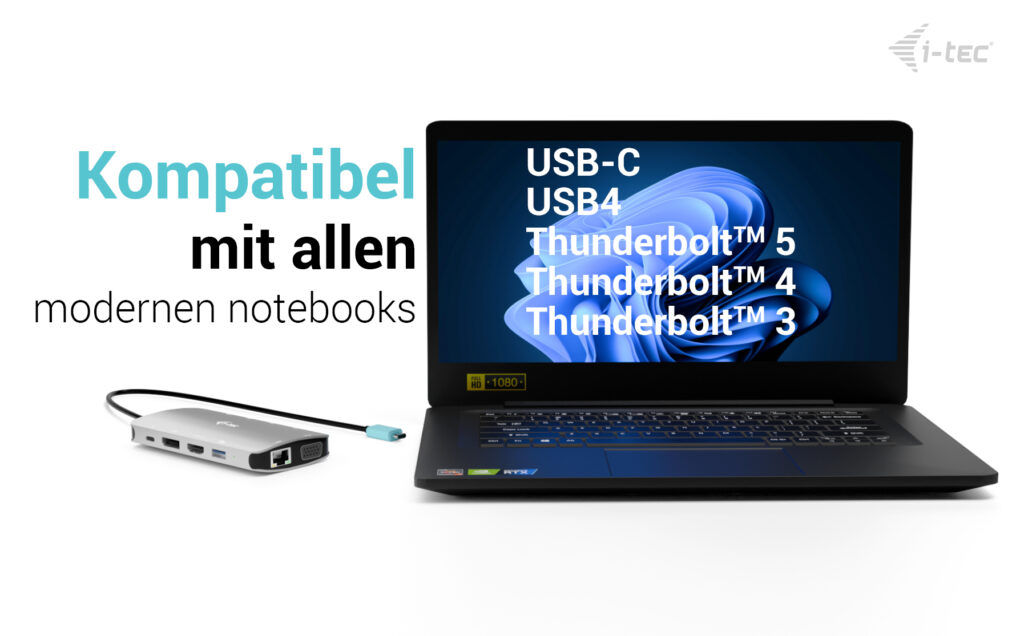 I-TEC USB-C Metal Nano 3x Display Docking Station 1x DP 1x HDMI 1x VGA 1x GLAN 1x USB-C Gen1 4x USB-A Gen1 Power Delivery 100W