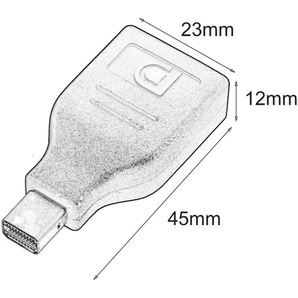 TECHLY Adapter DisplayPort F auf Mini DisplayPort M 4K schwarz