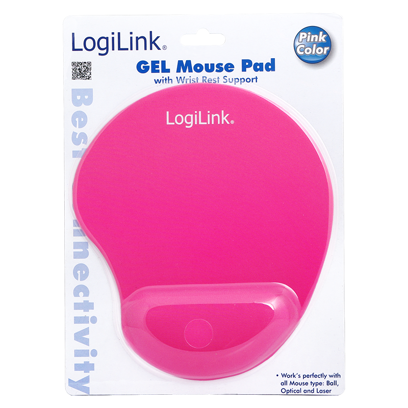Logilink Mauspad Silcon Wrist pink