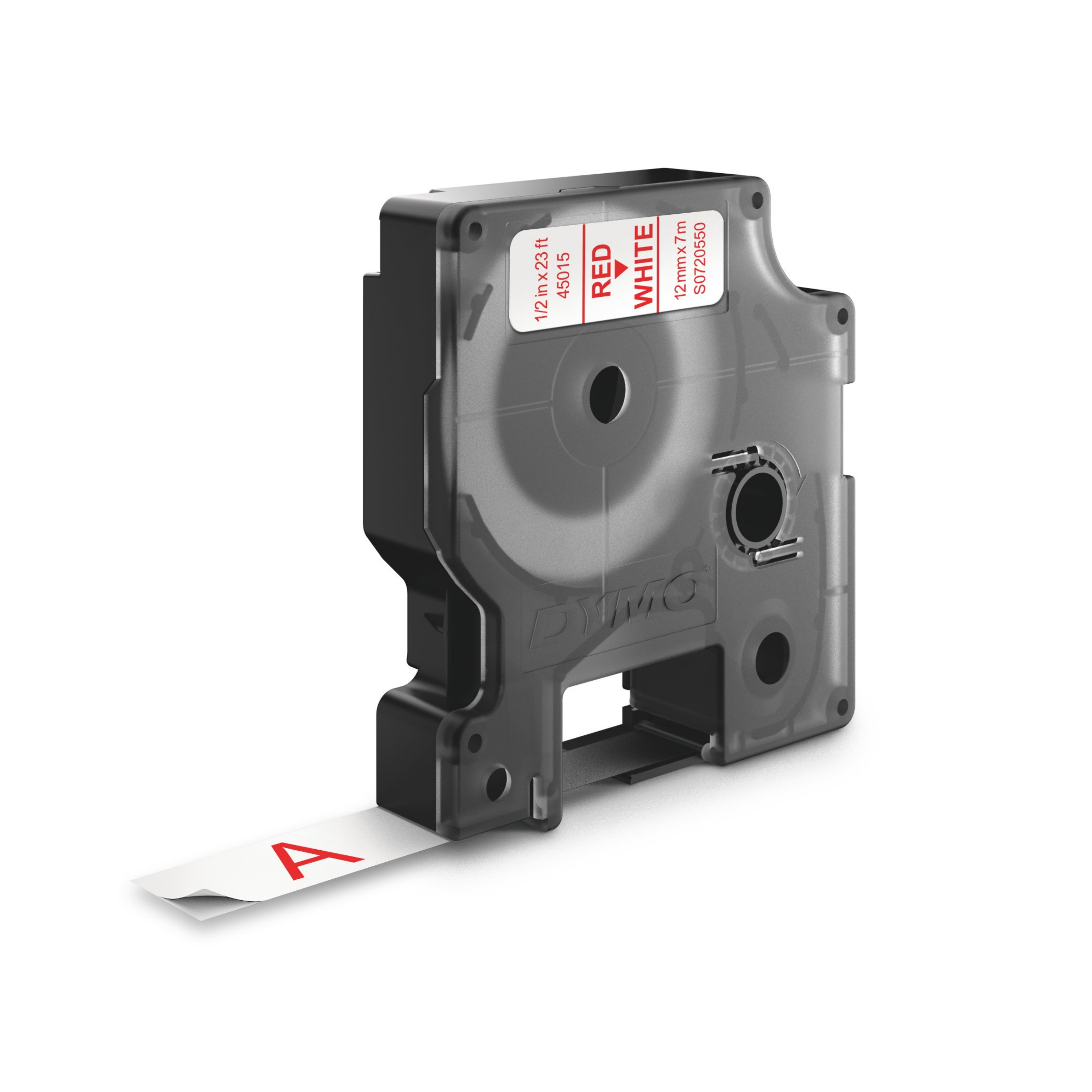 DYMO D1 Schriftband 45015 12mmx7.0m rot ->weiß