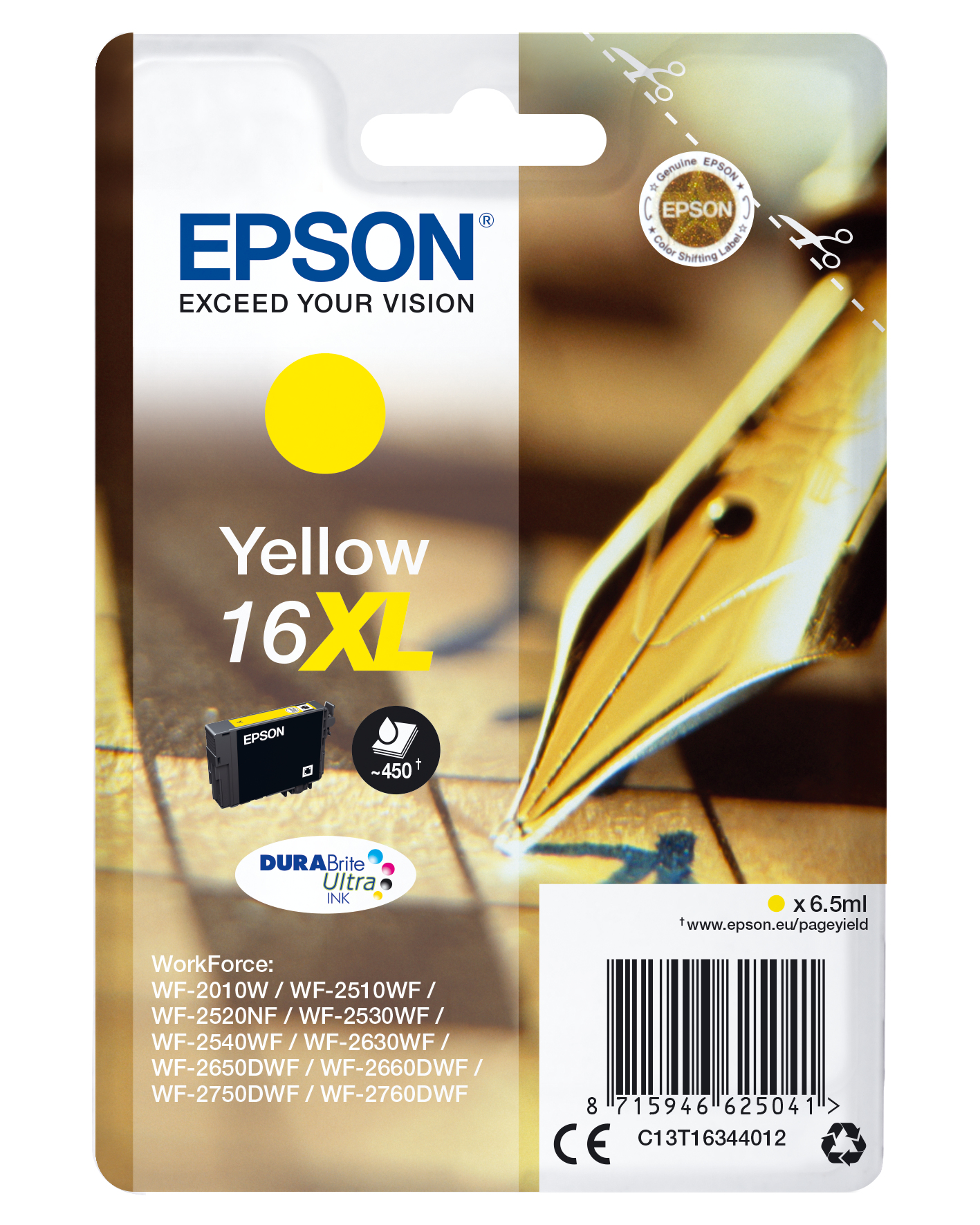 EPSON 16XL / T1634XL (Füller) gelb Druckerpatrone