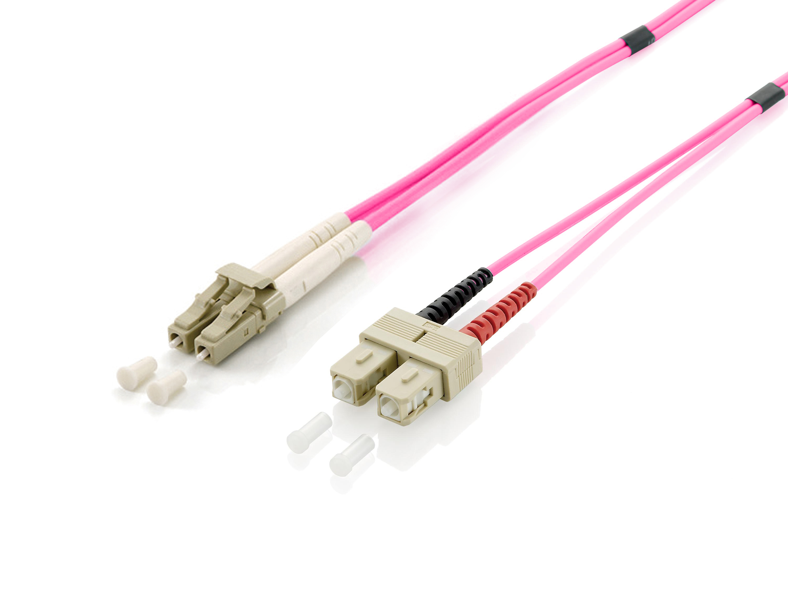 Equip Patchkabel LC->SC 10.00m Multimode Duplex OM4 violett Polybeutel