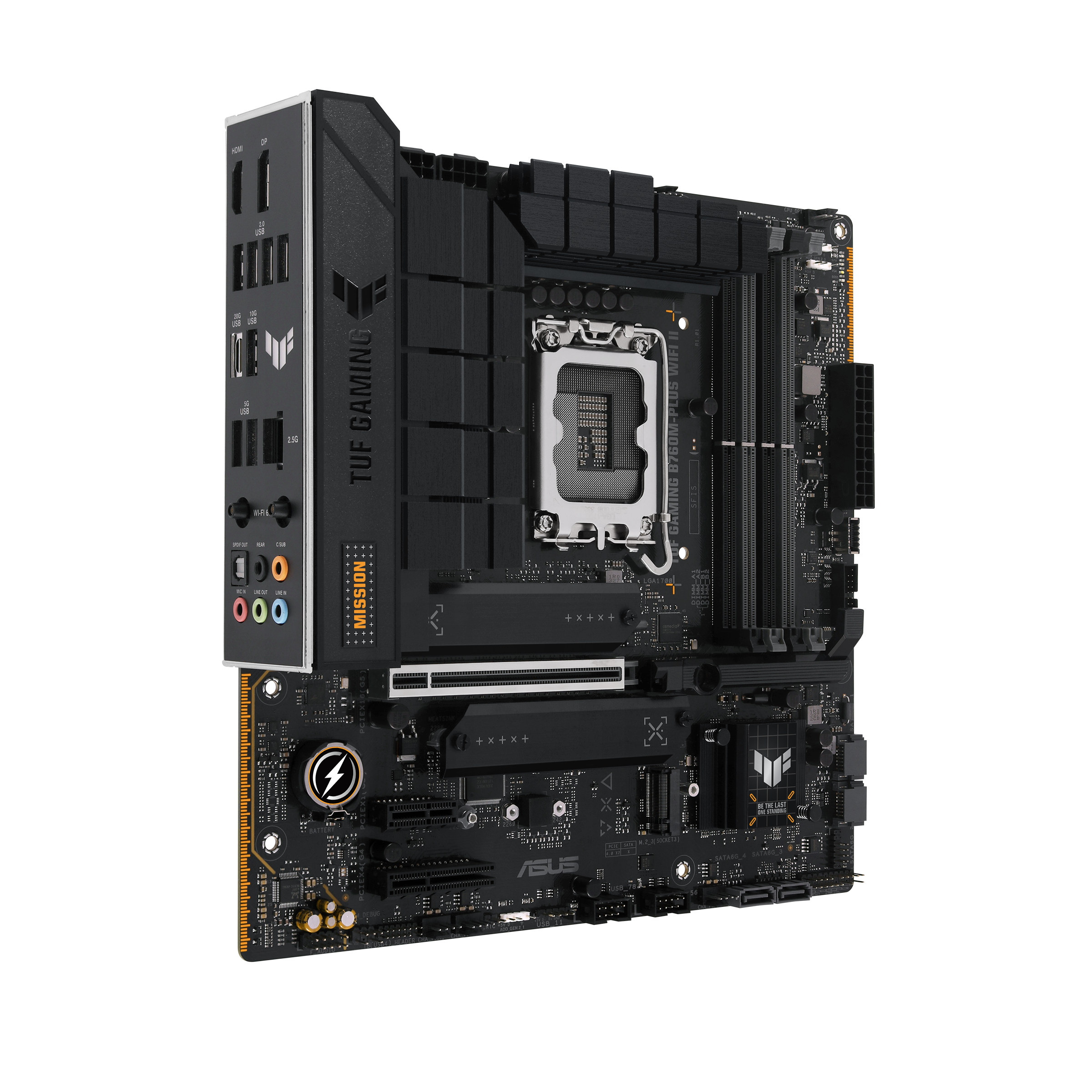 ASUS TUF GAMING B760M-PLUS WIFI II LGA 1700 4xDDR5 microATX 4xSATA MB 1xHDMI 1xDP 3xM.2