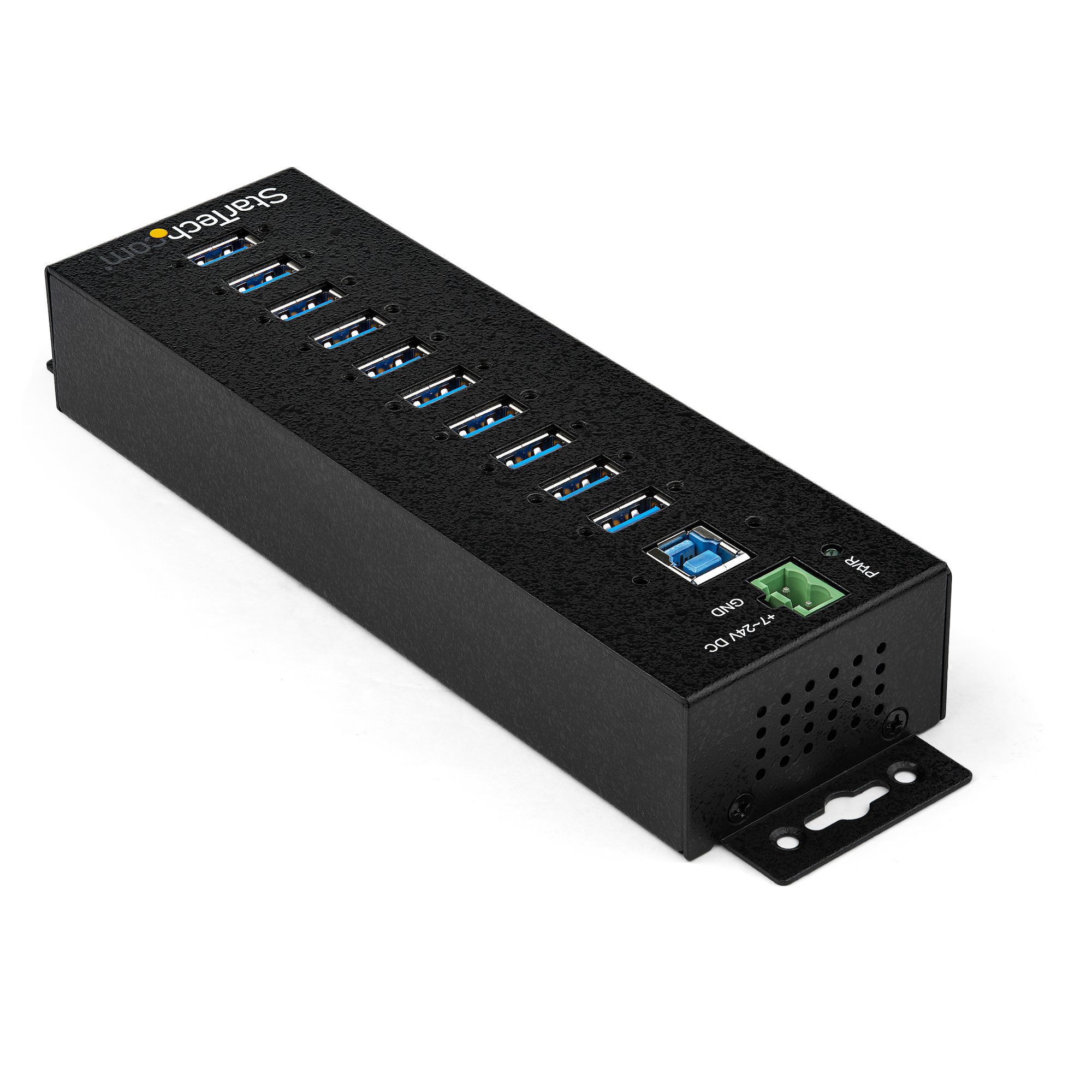 STARTECH.COM 10-Port Industrial USB 3.0 Hub with External Power Adapter - ESD & 350W Surge Protection HB30A10AME