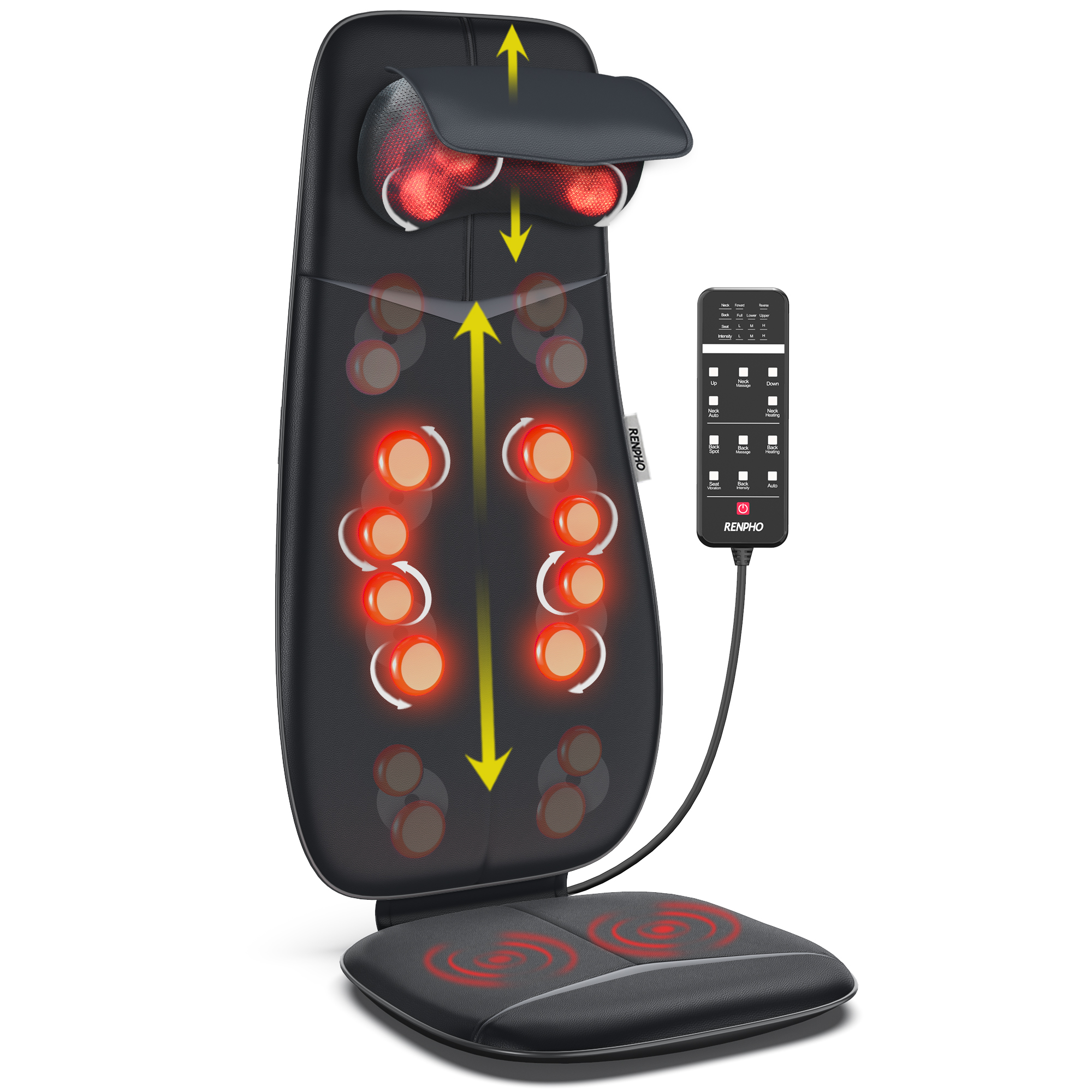 RENPHO Neck & Back Massage Cushion S BM076 Black