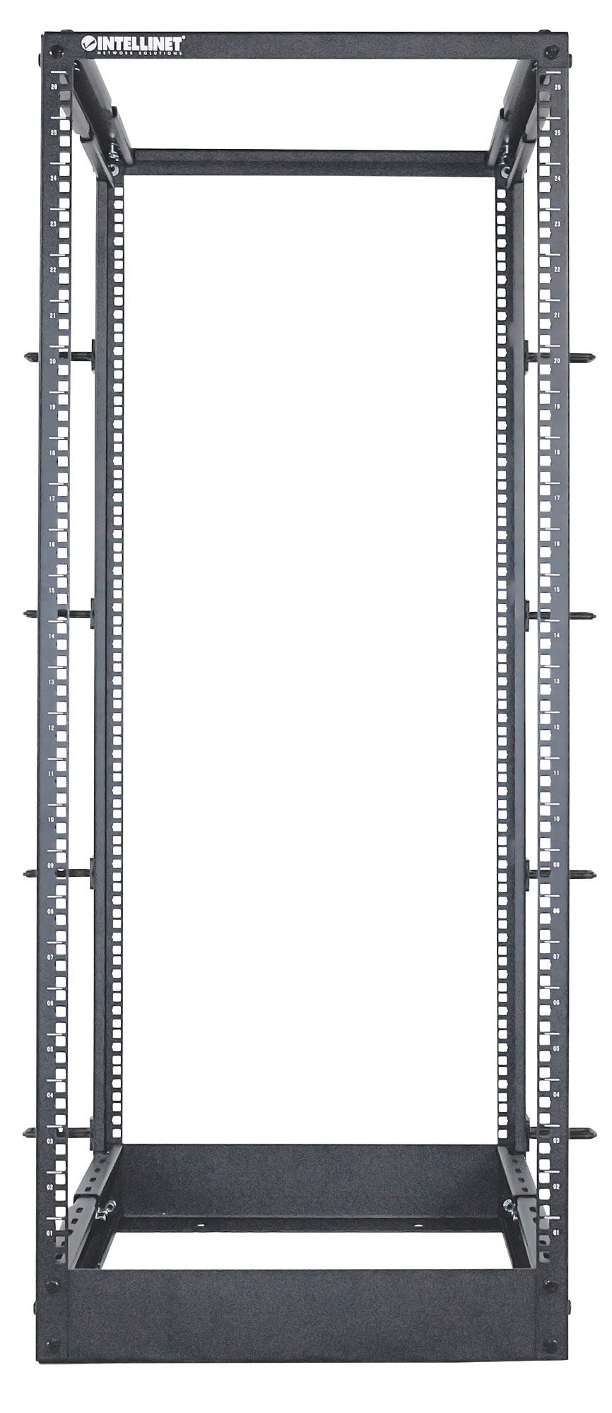 INTELLINET 48,3cm 19Zoll Laborgestell 26HE 4-Pfosten HxBxT 1296 x 515 x 559mm unmontiert schwarz