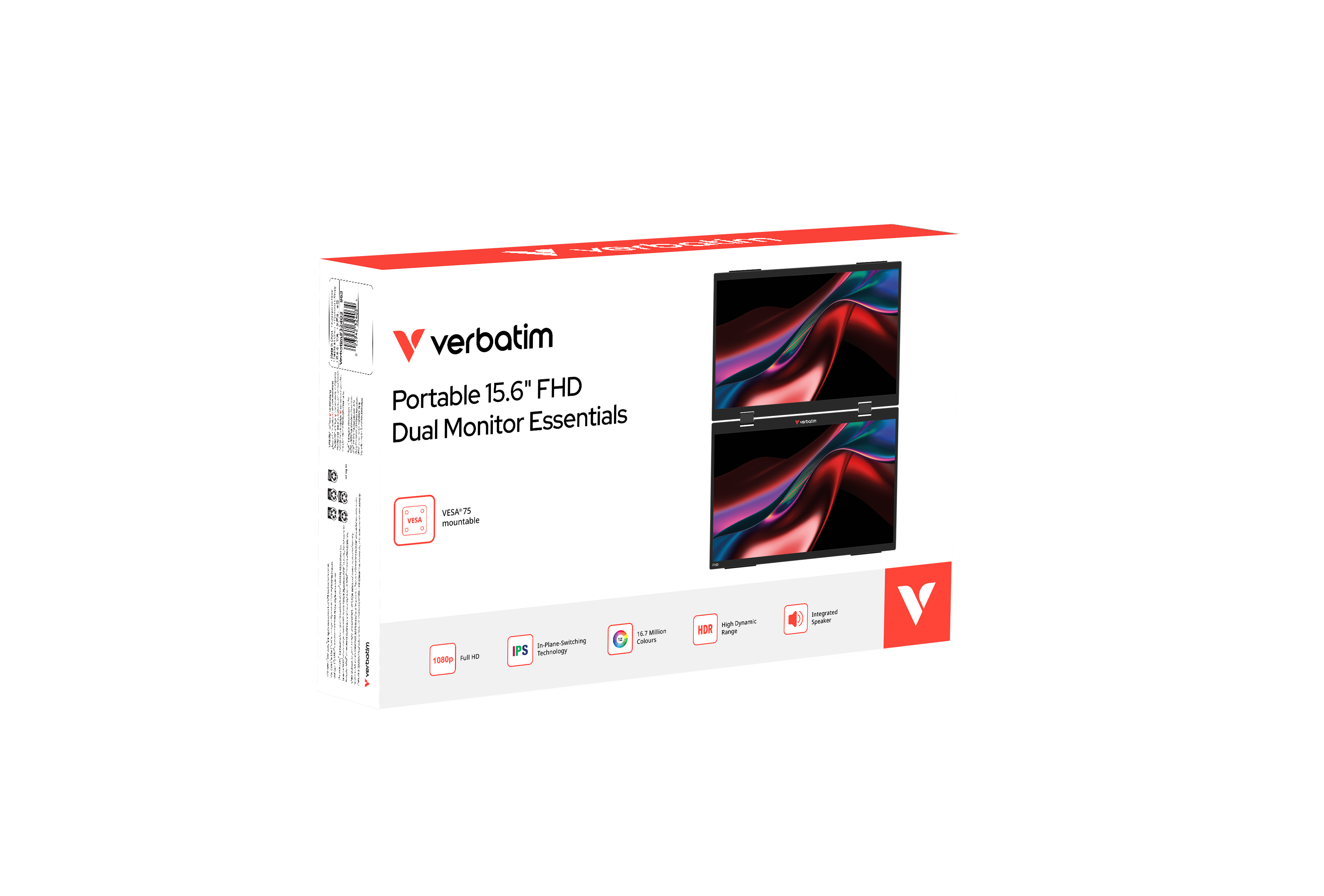 Verbatim Portable Monitor 15,6" FHD Dual Monitor Essentials