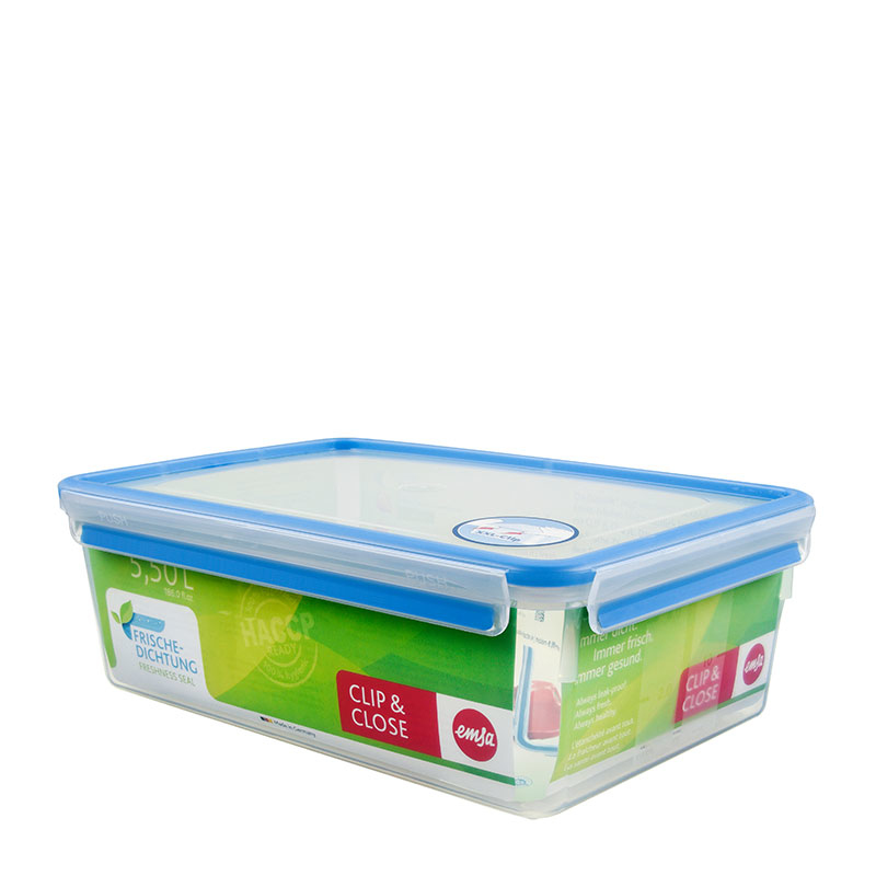 emsa Frischhaltedose CLIP & CLOSE 11,1 cm hoch transparent 5,4 l, 1 St.