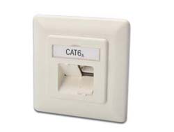 DIGITUS CAT 6A NETWORK OUTLET CLASS EA FLUSH HORIZONTAL IN