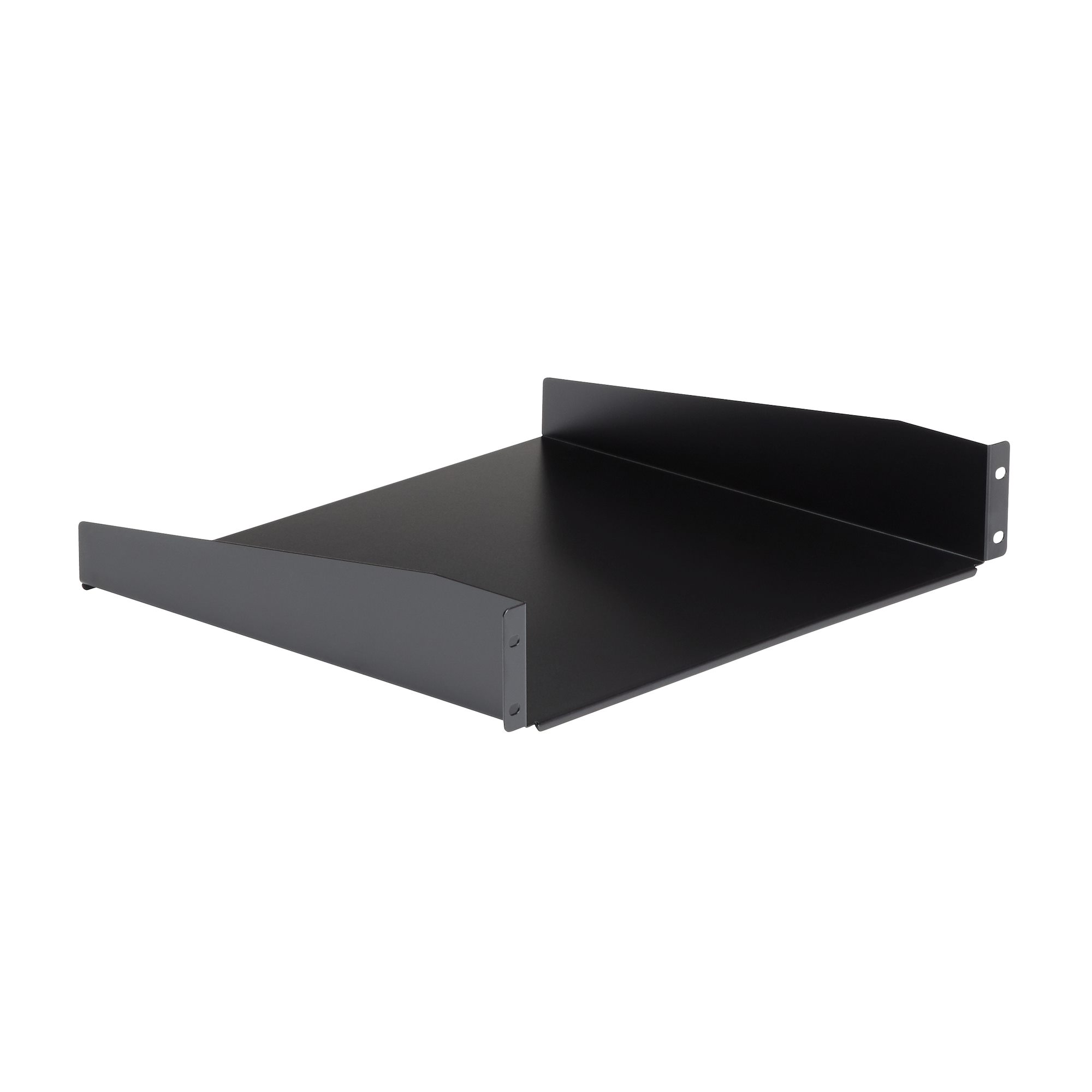 STARTECH.COM 2HE 19 Zoll Fachboden für Serverschrank bis 20 Kg belastbar aus Stahlblech - Schwarz