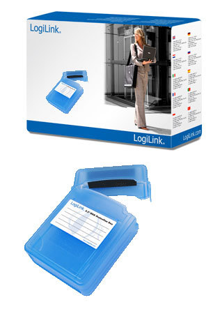 Logilink HDD Schutz-Box für 2x 6.3cm (2,5) blau wasseresist