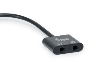 Equip Adapter USB-C->2x3-Pin 3.5mm St/Bu DAC 0.15m schwarz