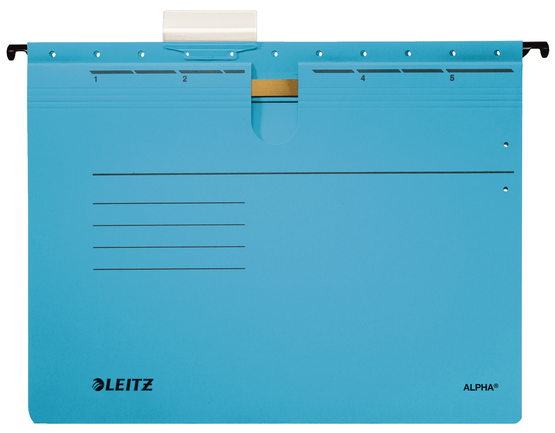 LEITZ Hängehefter ALPHA® 1984 Karton blau DIN A4 1x kaufmännische Heftung, 5 St.