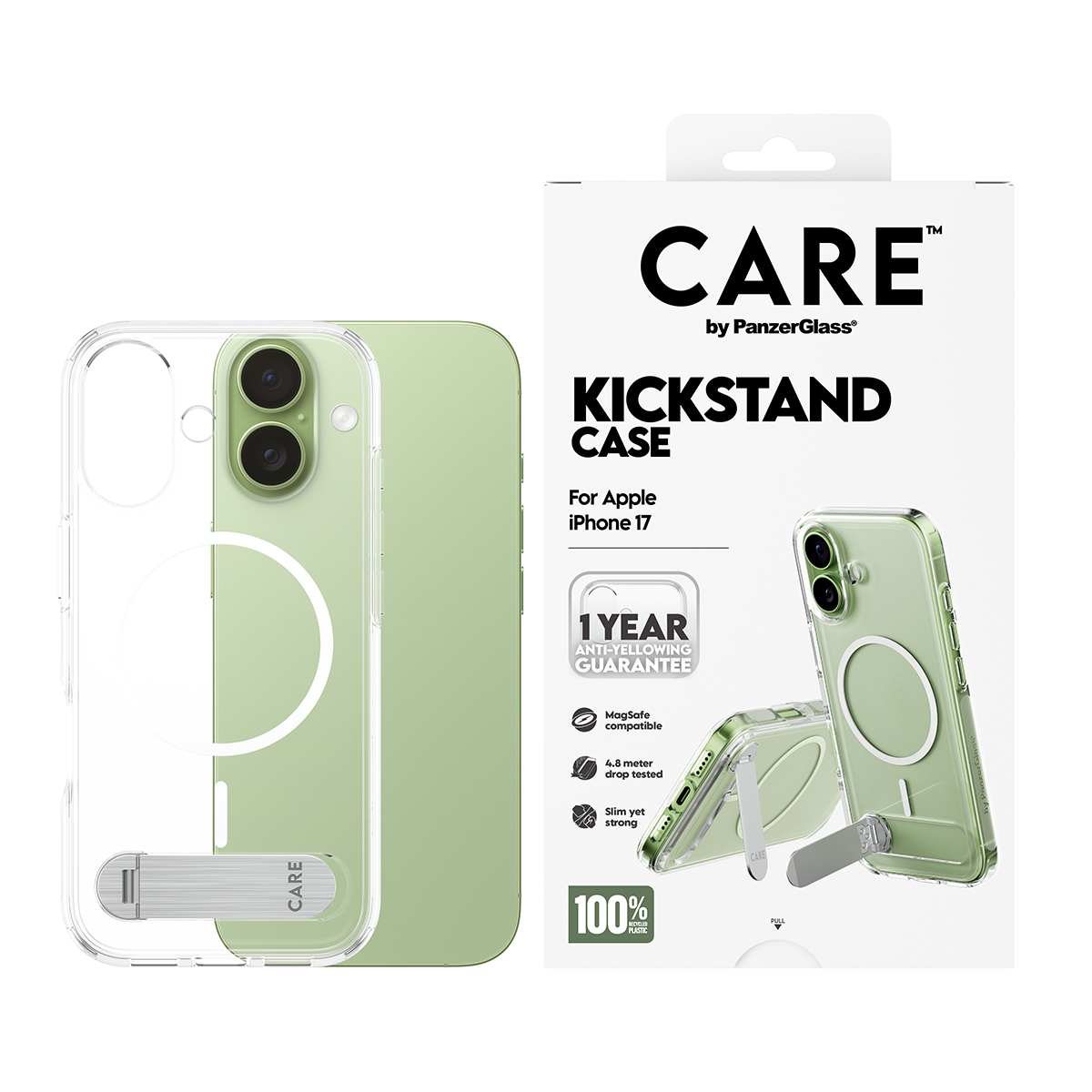 CARE BY FEATURE CASE TRANSPAREN W. KICKSTAND IPHONE 17