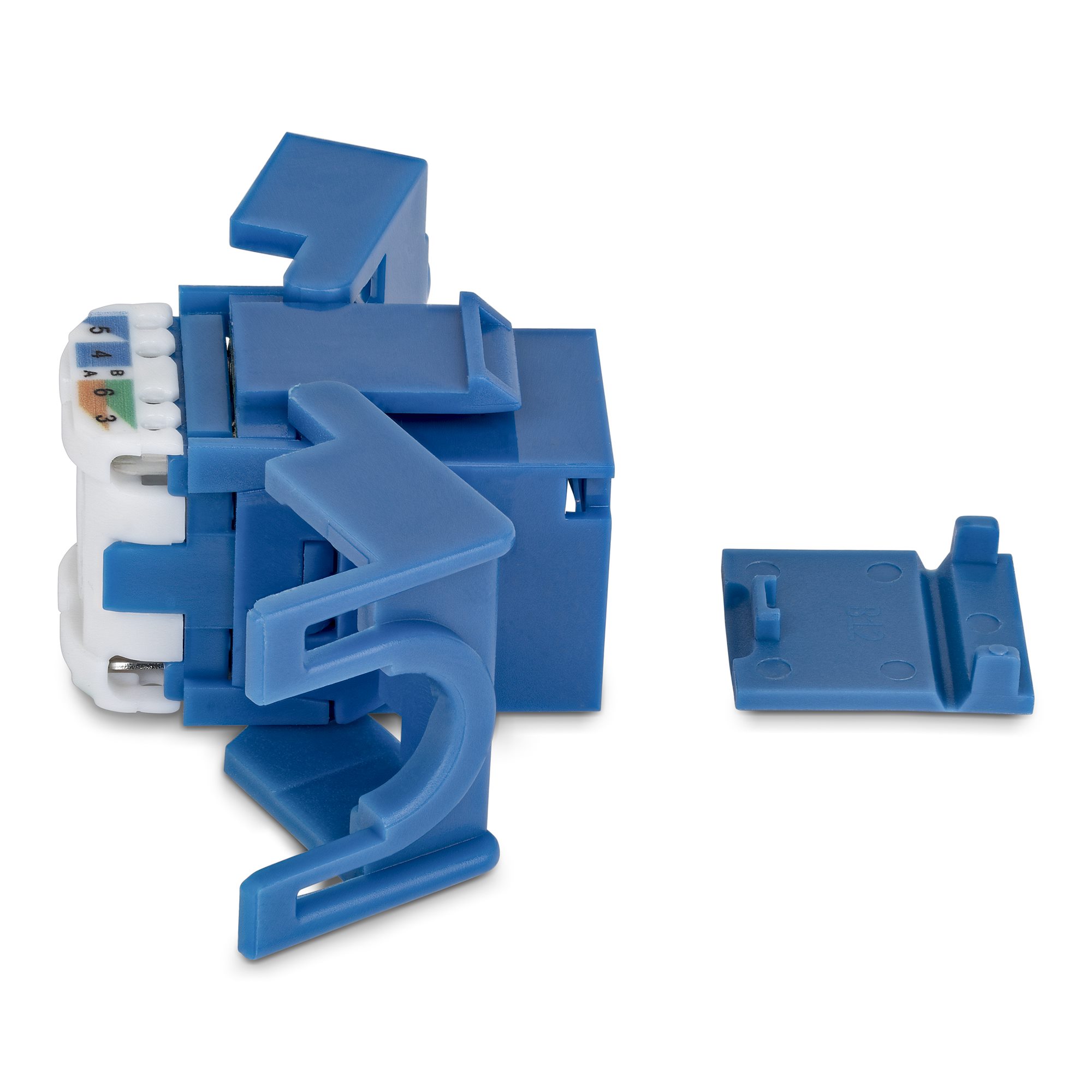 CAT6 KEYSTONE JACK 24-PACK 24-PACK180-DEGREE TOOLLESS BLUE