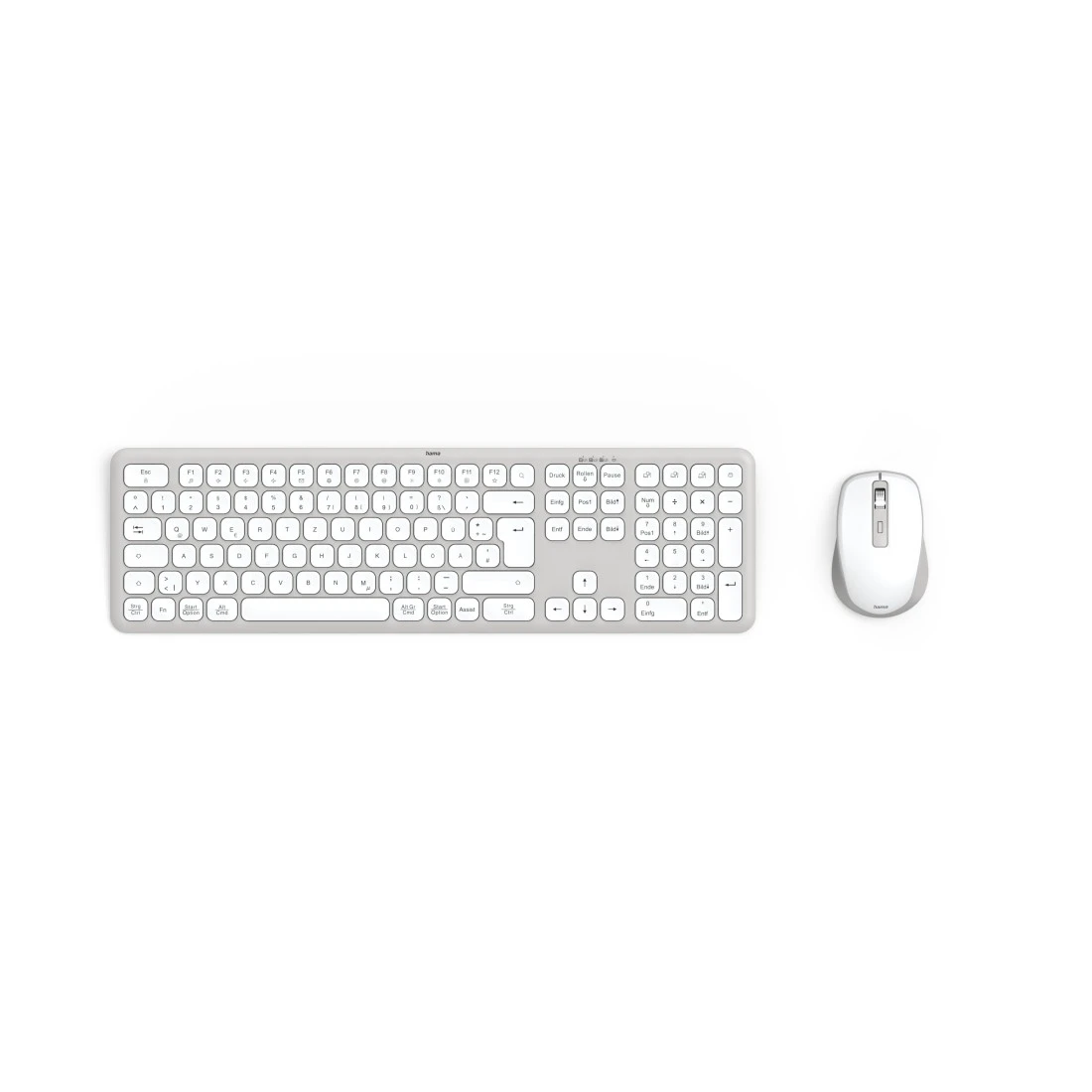 hama WK-550 Tastatur-Maus-Set kabellos weiß