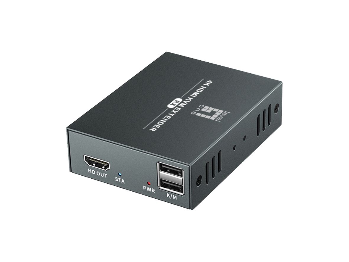 LevelOne HDMI Verlängerungskit Cat5/6 4K/60Hz 100m schwarz