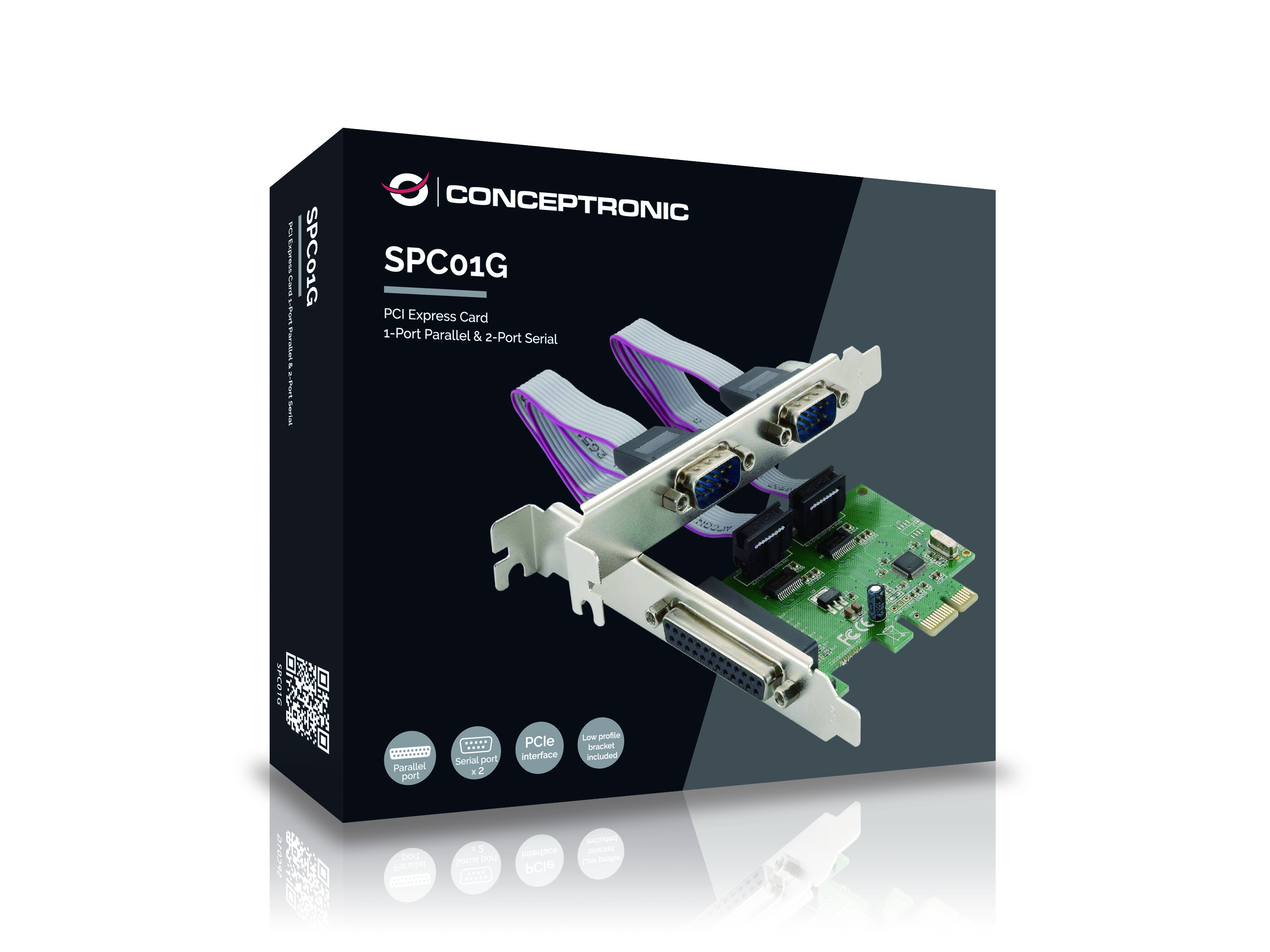 CONCEPTRONIC PCIe1x Card 2xRS232-Seri./1xParal. 2.5Gbps