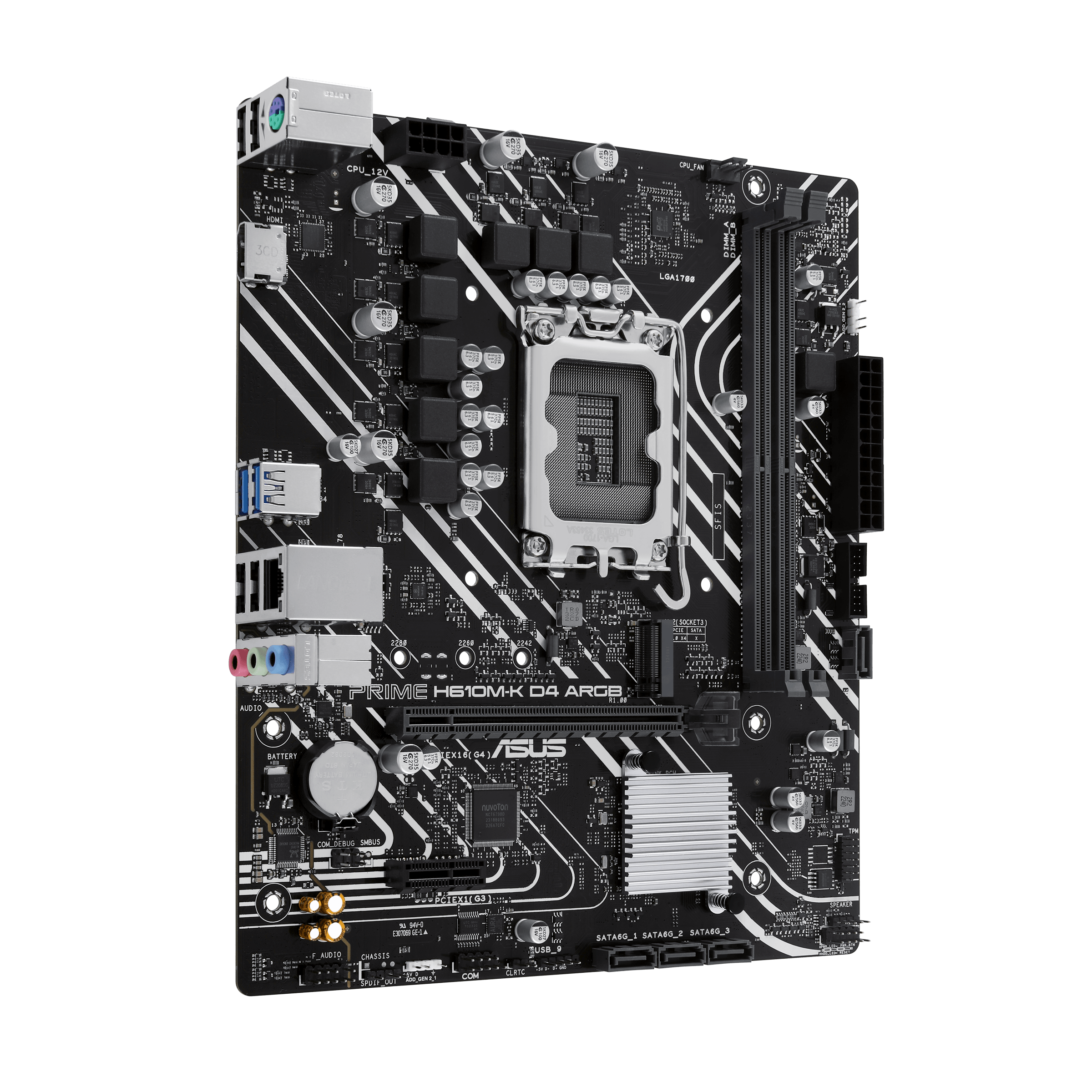 ASUS PRIME H610M-K D4 ARGB LGA1700 micro-ATX motherboard 2xDDR4 4xSATA PCIe 4.0 M.2 slot
