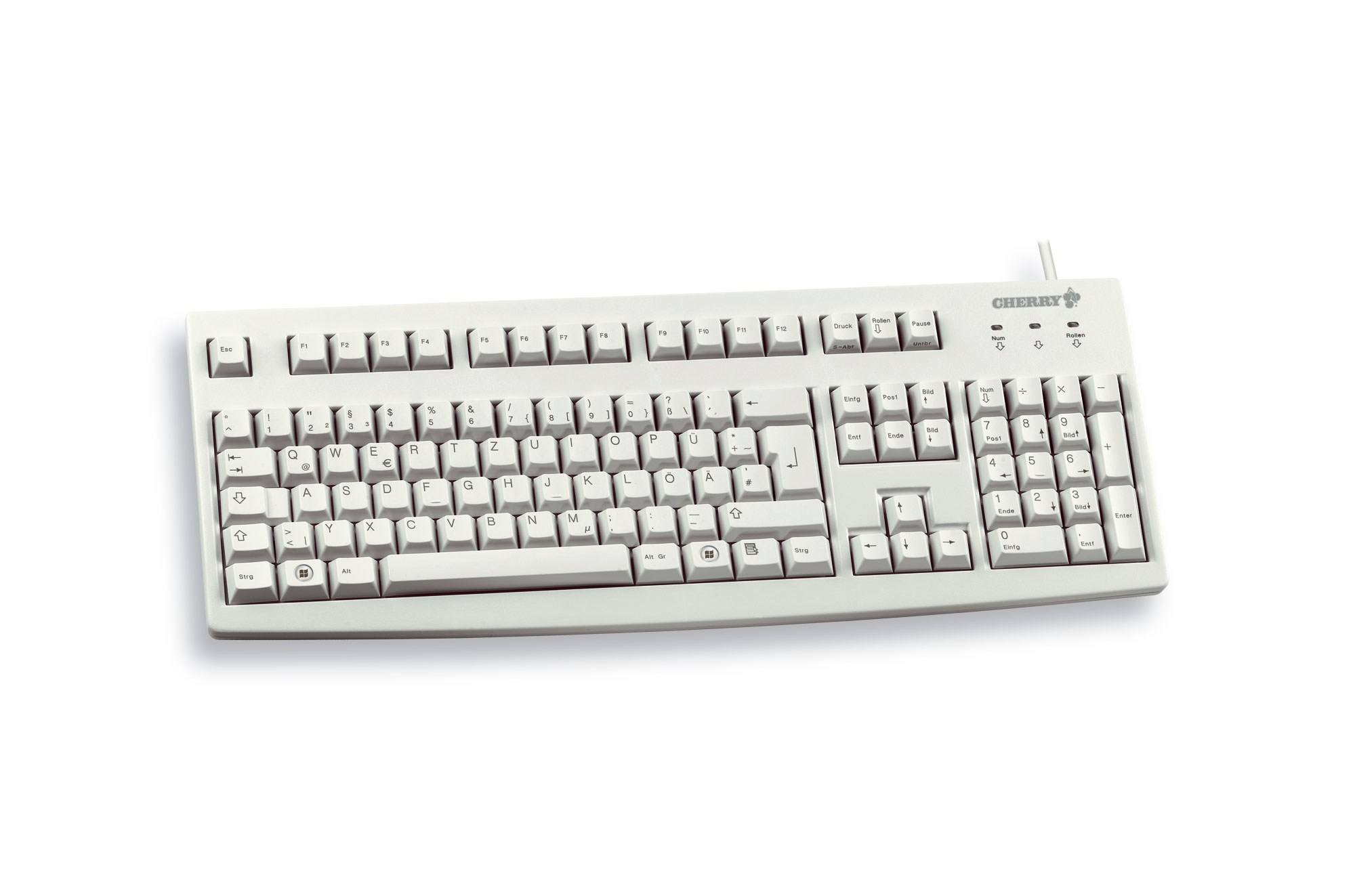CHERRY G83-6105 KB NTK Tastatur Wired DE hellgrau