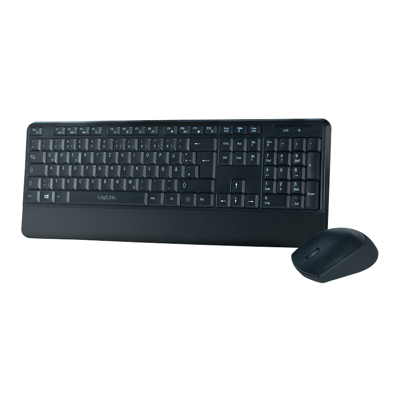 Logilink Tastatur Maus Kombination Funk 2.4 GHz schwarz