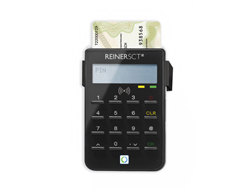 REINERSCT cyberJack RFID standard nPa Chipkartenleser eID Dual Interface sichere PIN Eingabe Display BSI zertifiziert NEU