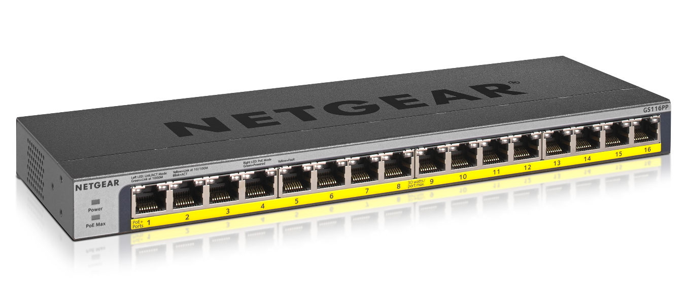16-PORT POE/POE+GB SWITCH POE 183W UNMGD