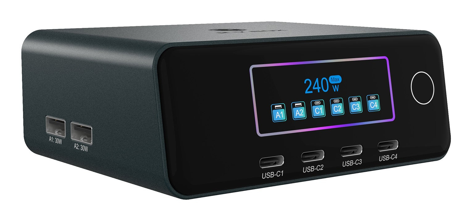 GaN-Ladegerät mit LCD-TFT Display bis zu 240W